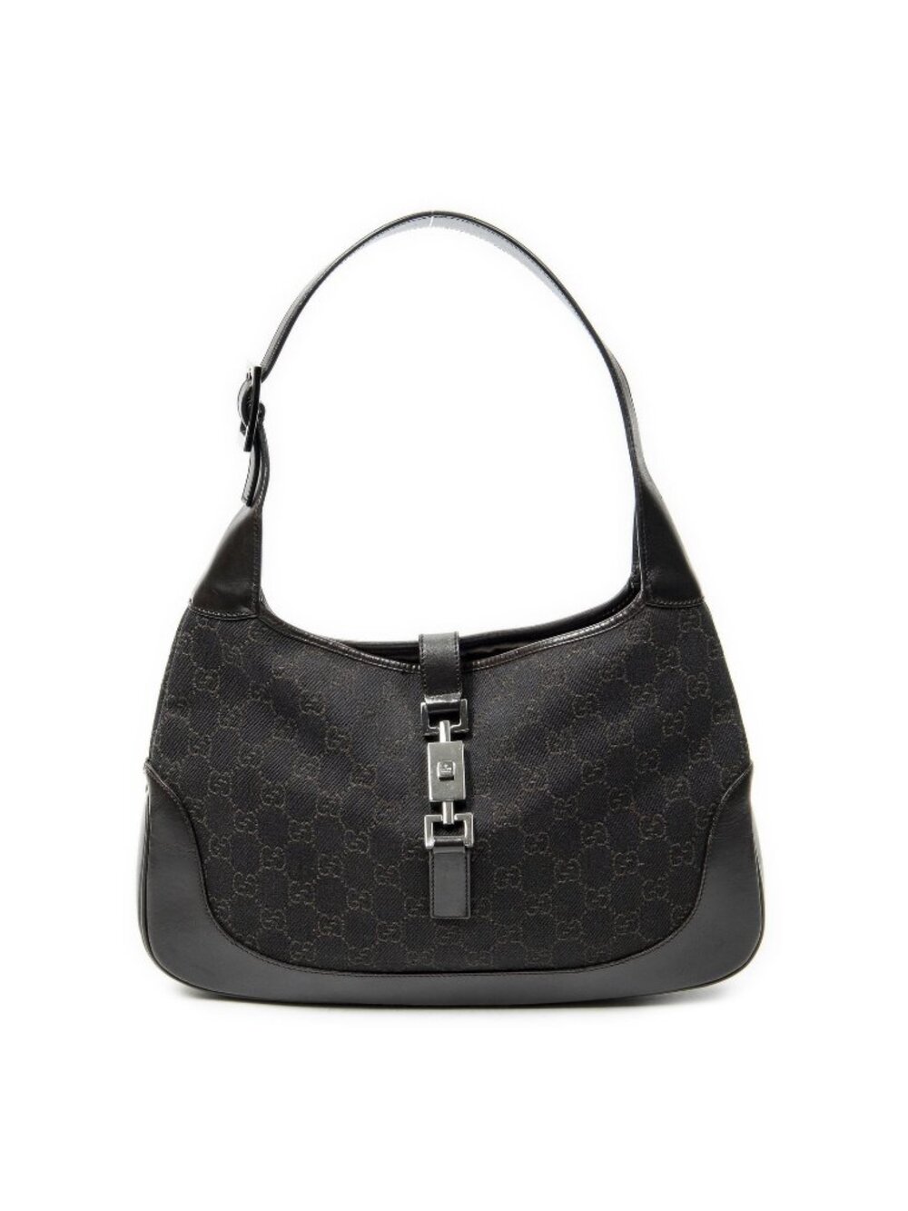 Gucci Jackie Hobo Brown GG Denim Canvas - Picture 1 of 10